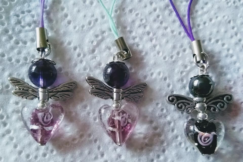 photo 3 anges coeur -améthyste et hématite